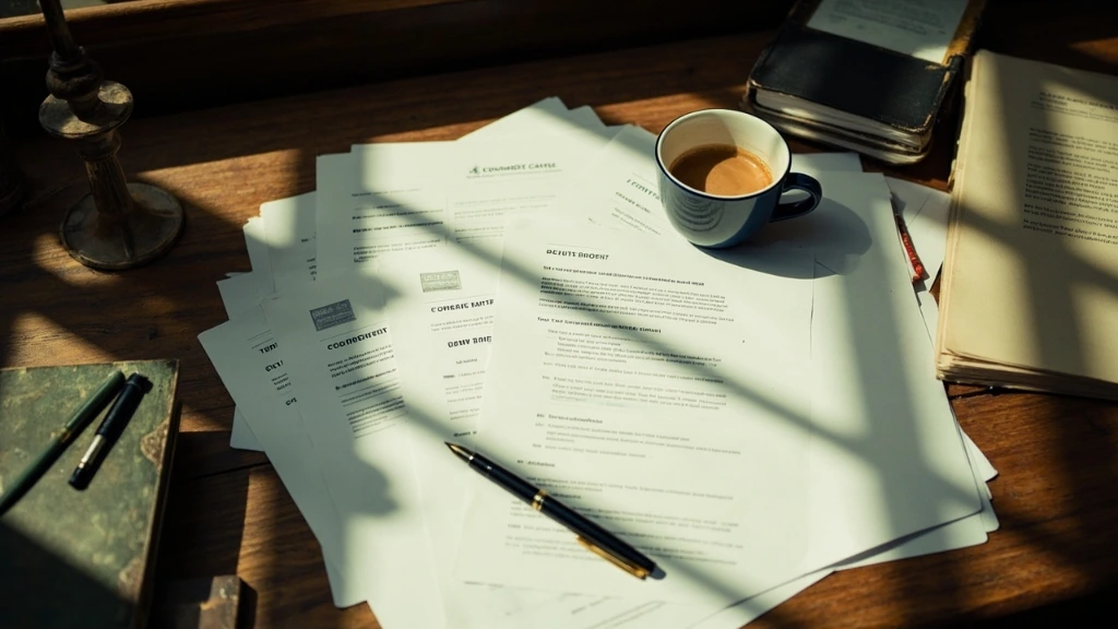 An editor's desk with printed toxicity-score reports in near-monochrome editorial light